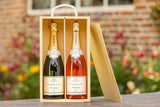 Two bottle wooden gift box (standard bottle size)