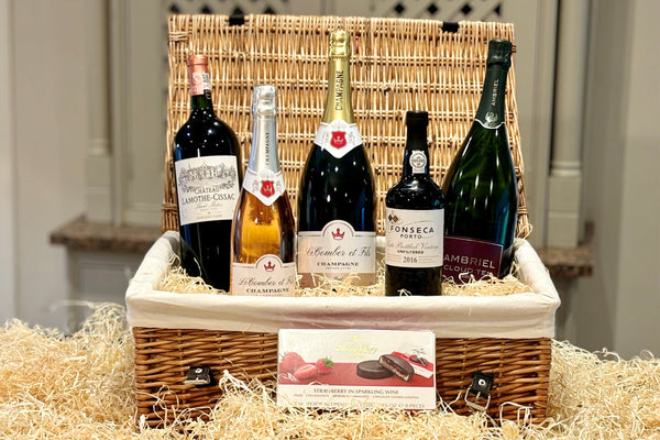 The Cellar Celebration Champagne and Wine Hamper | Personalised corporate hamper gifts by Park Lane Champagne