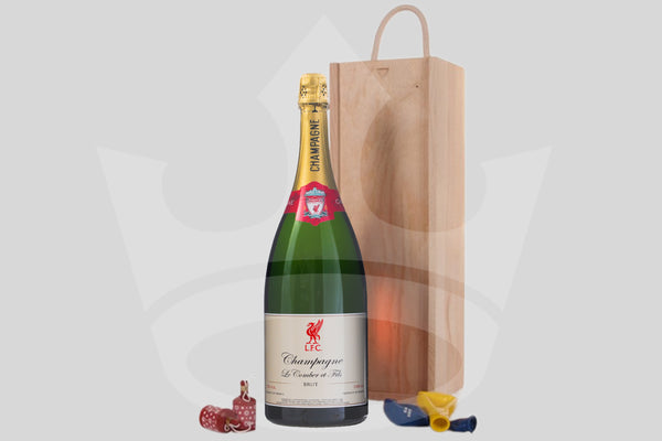 Personalised Champagne (magnum) with wooden gift box | Branded Champagne | Personalised magnum of champagne corporate gift with box