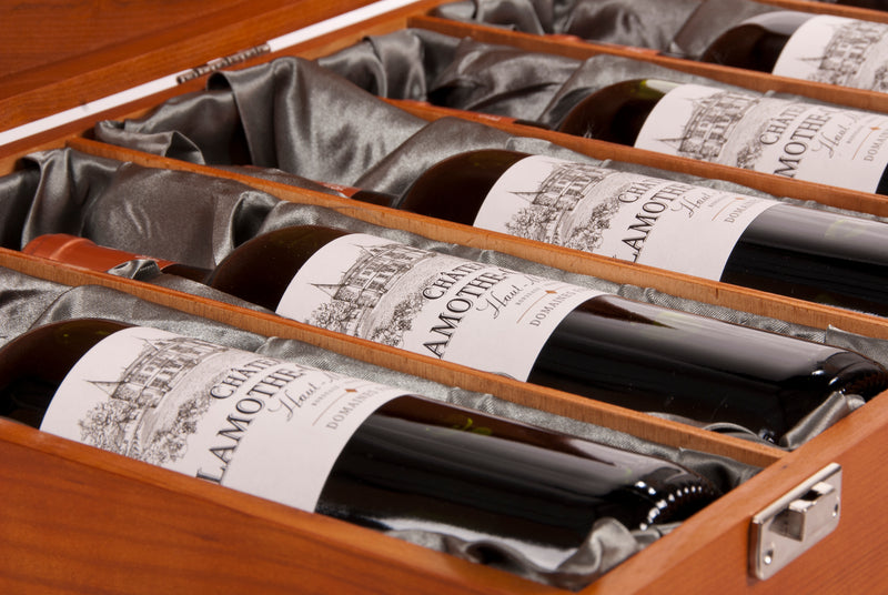 The Bordeaux Bruiser Gift | Six bottles of bordeaux wine presented in luxury wooden box by Park Lane Champagne